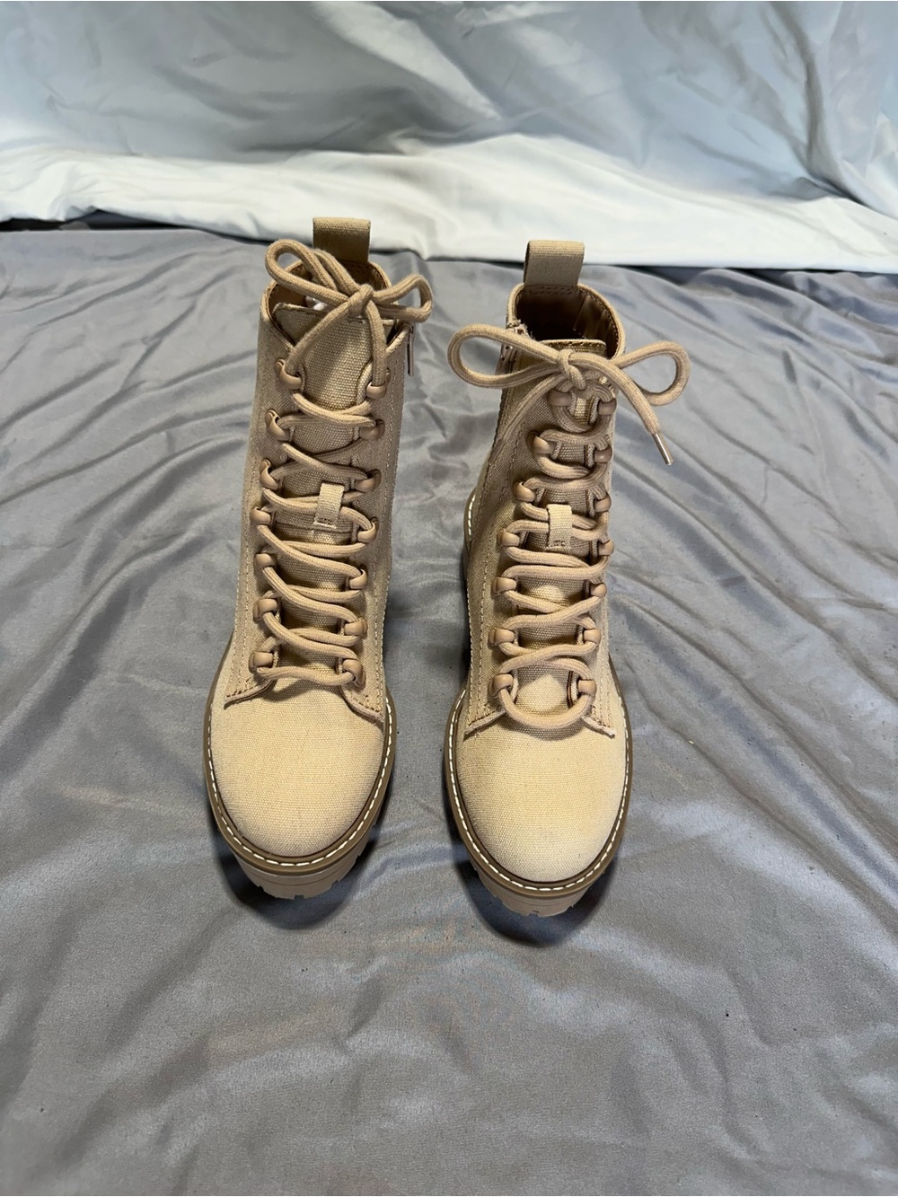 Universal Thread Women's Lace-Up Tan Combat Boots